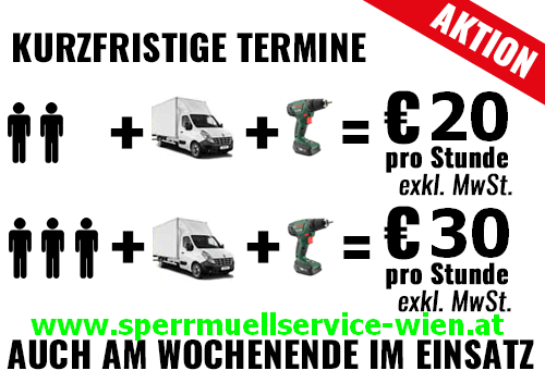 Aktion: Entrümpelung durch Sperrmüllservice Wien